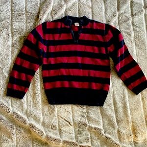 Gymboree sweater size 8 100% cotton, striped burgundy and blue